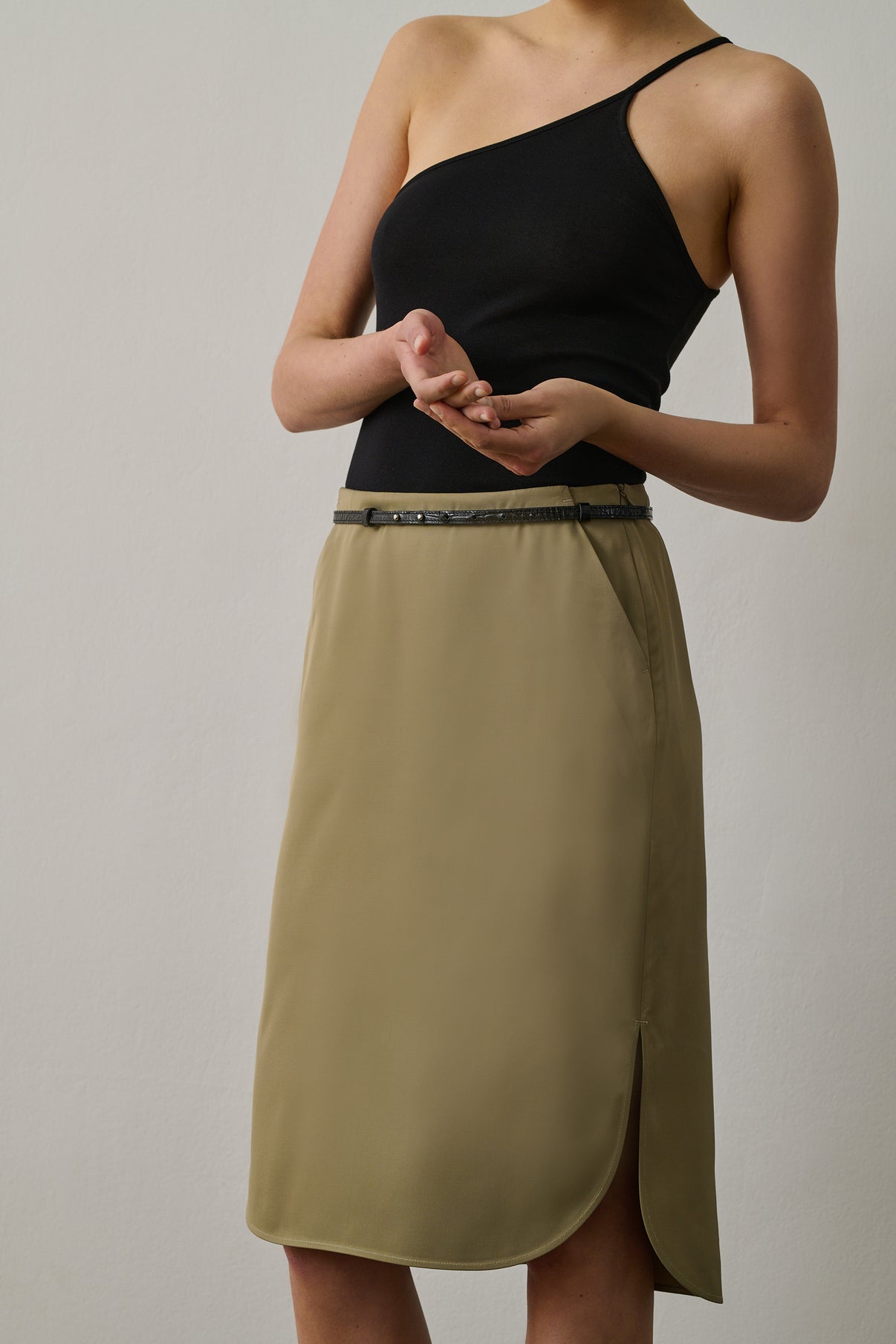 Jupe Caroline - Sauge - Viscose - Femme vue 3