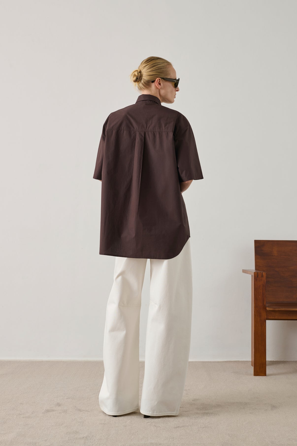 Chemise Bobbie - Marron Foncé - Coton - Femme vue 2