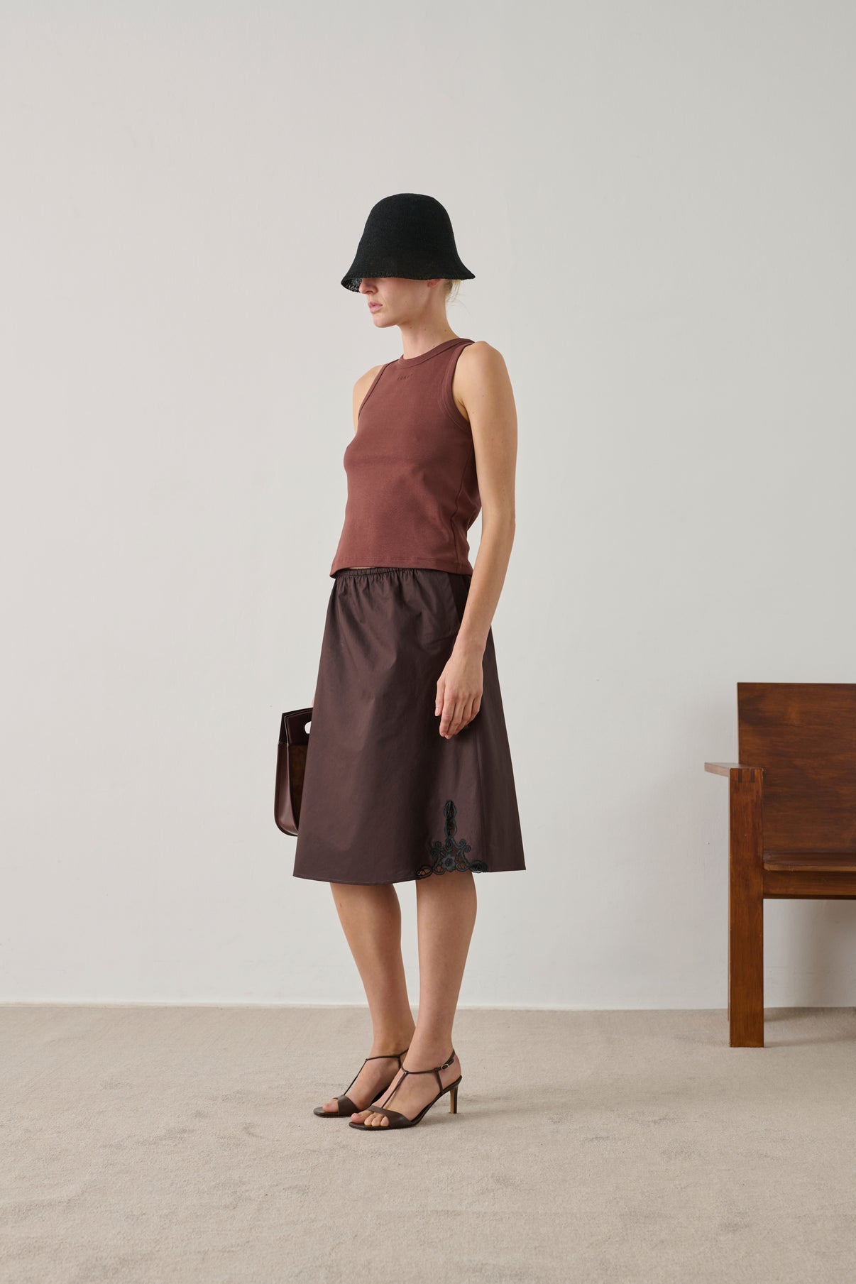 Gonna Houna - Marrone Scuro - Cotone - Donna vue 5