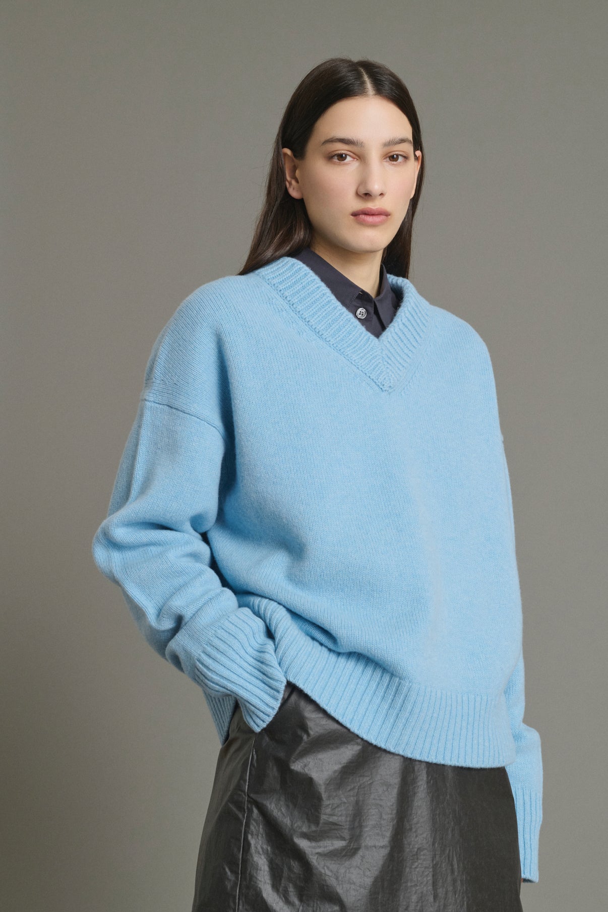 Pullover Julie – Hellblau – Merinowolle – Damen vue 3