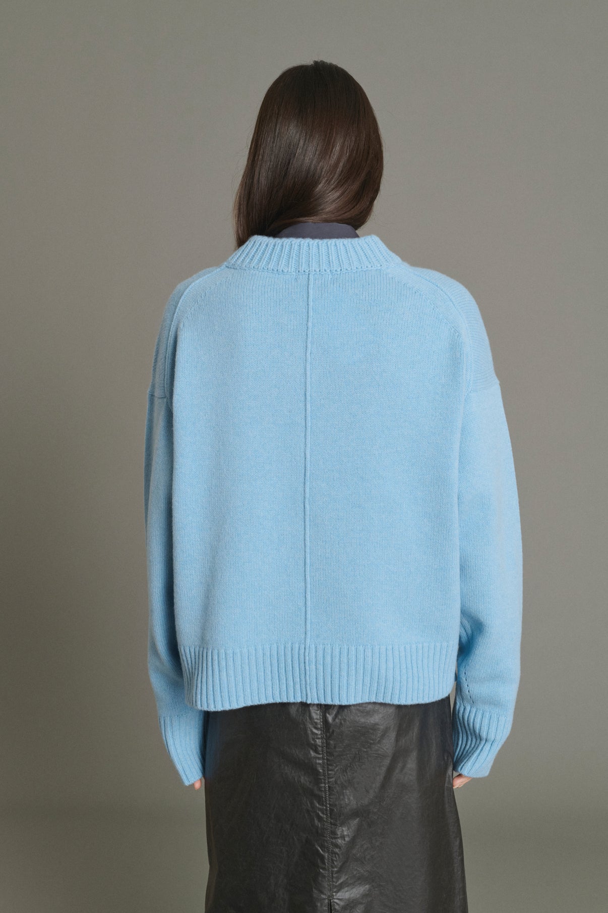Pullover Julie – Hellblau – Merinowolle – Damen vue 4
