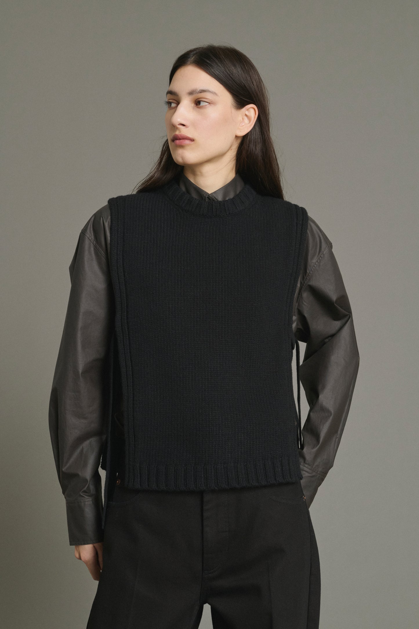 Pullover Uzel - Schwarz - Wolle - Damen