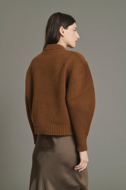 Cardigan Leonard - Karamell - Merinowolle - Damen