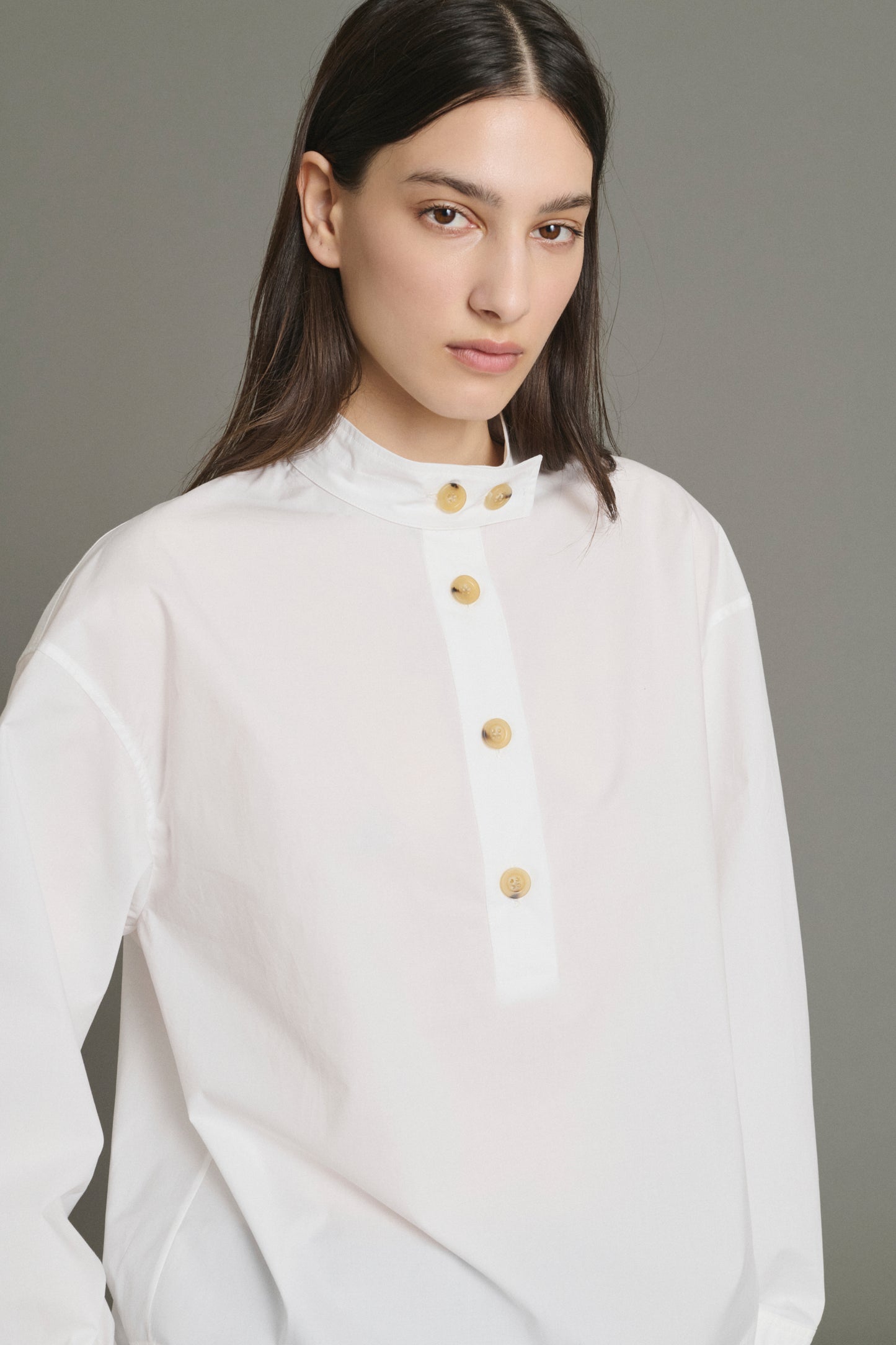 Blusa Lizzie - Bianco Sporco - Cotone - Donna
