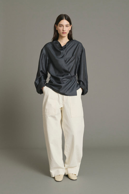 Blouse Jenny - Gris Anthracite - Soie - Femme