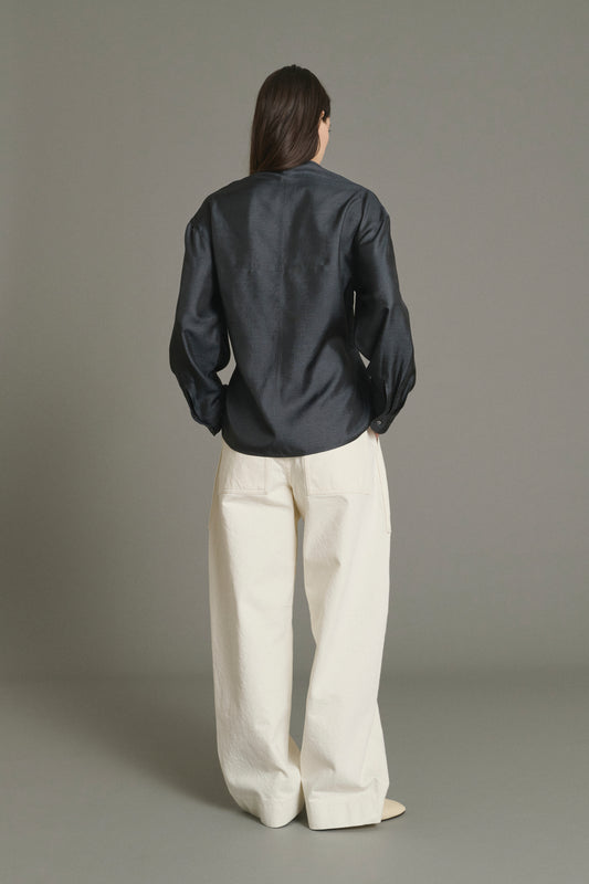 Blouse Jenny - Gris Anthracite - Soie - Femme