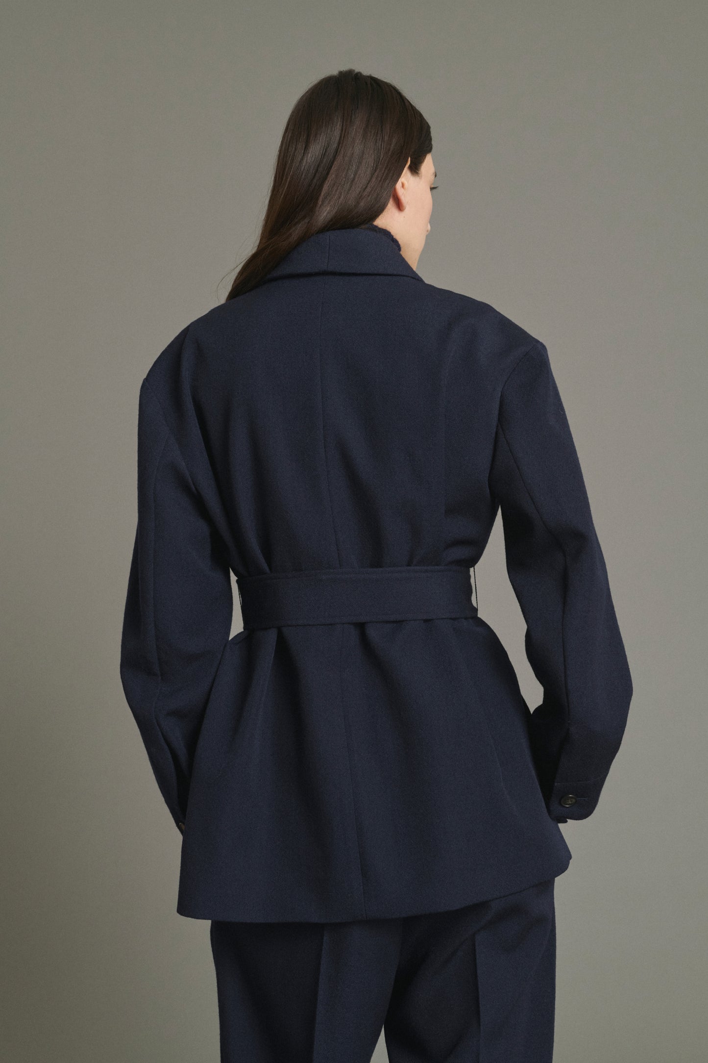 Jacke Come – Navy – Wolle – Damen