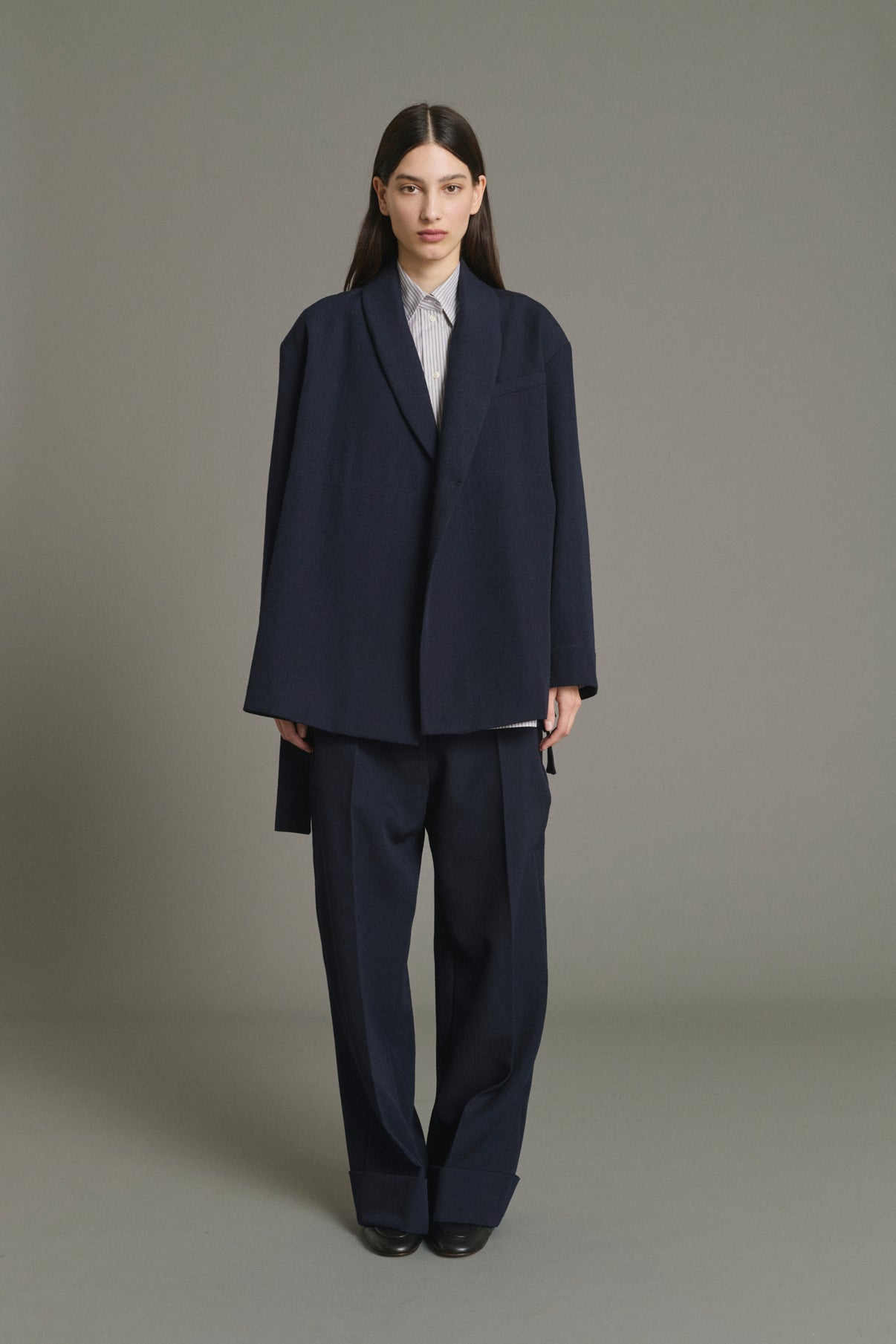Hose Kobe – Navy – Wolle – Damen vue 1