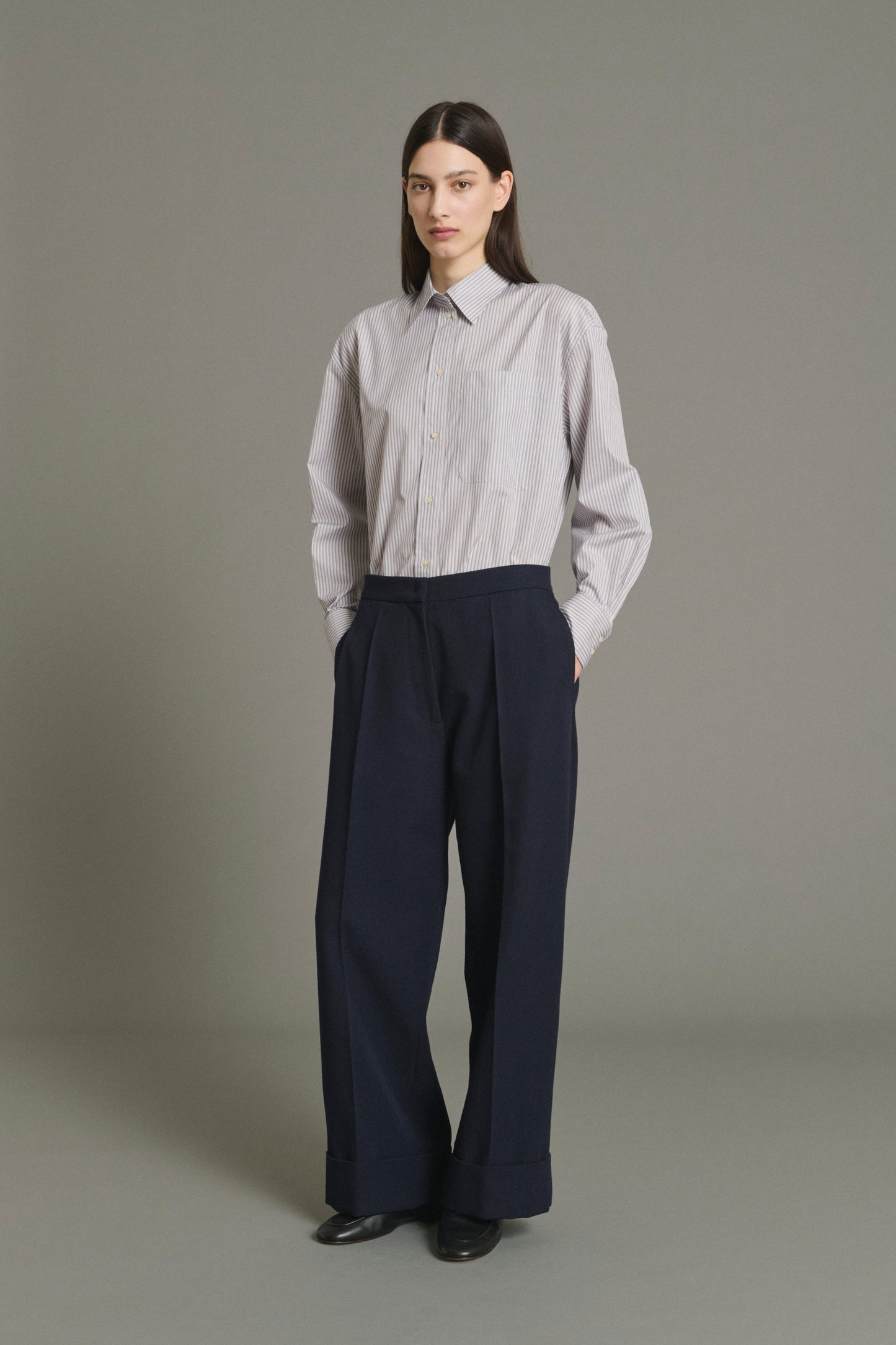 Hose Kobe – Navy – Wolle – Damen
