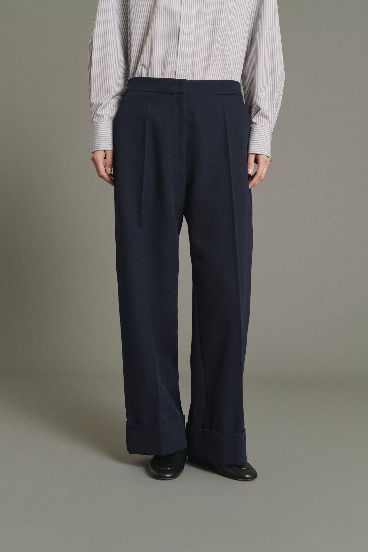 Hose Kobe – Navy – Wolle – Damen vue 3