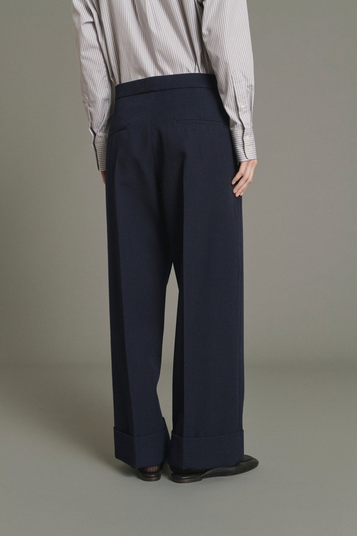 Hose Kobe – Navy – Wolle – Damen vue 4
