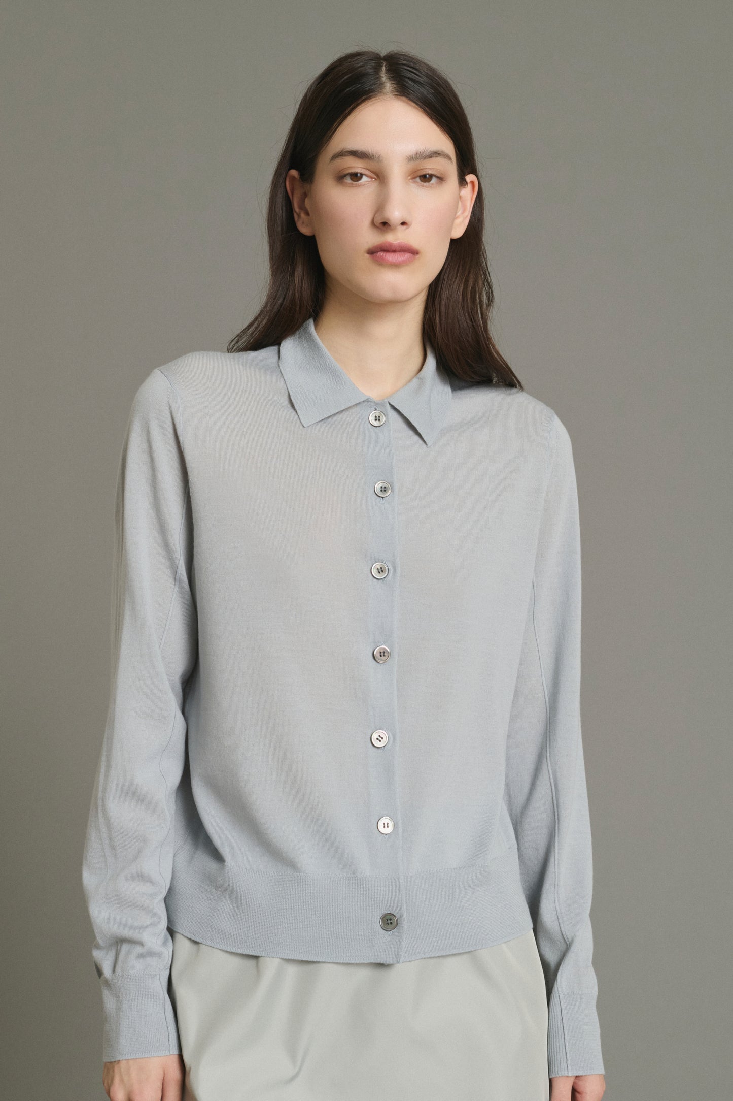 Cardigan Hailey - Hellblau - Merinowolle - Damen
