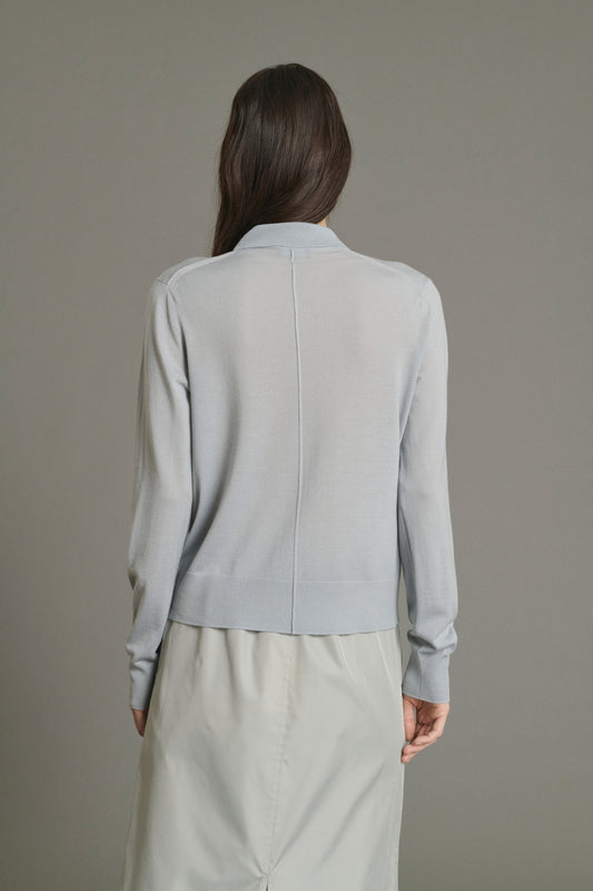 Cardigan Hailey - Hellblau - Merinowolle - Damen