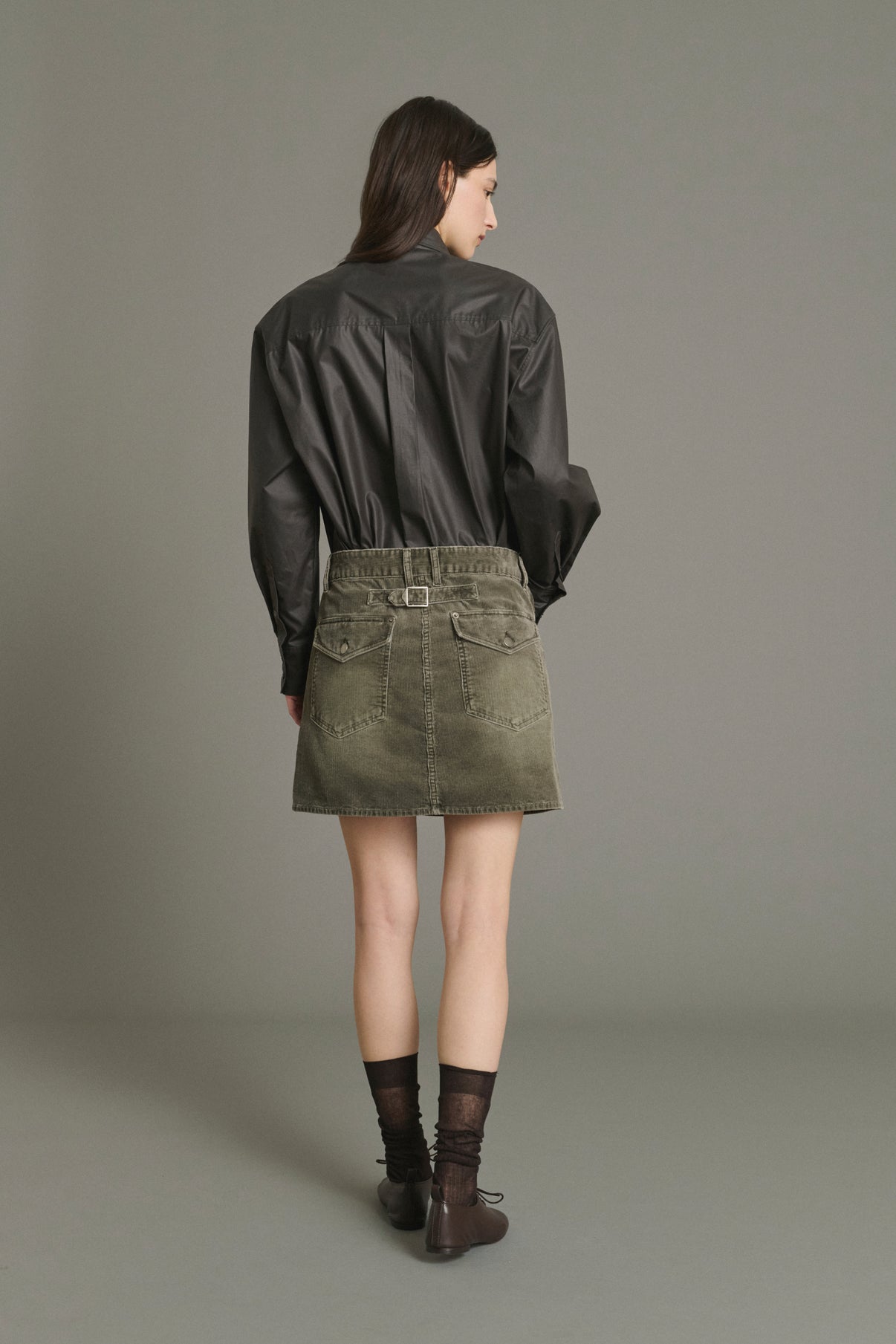 Rock Lacy – Grau – Baumwolle – Damen vue 2