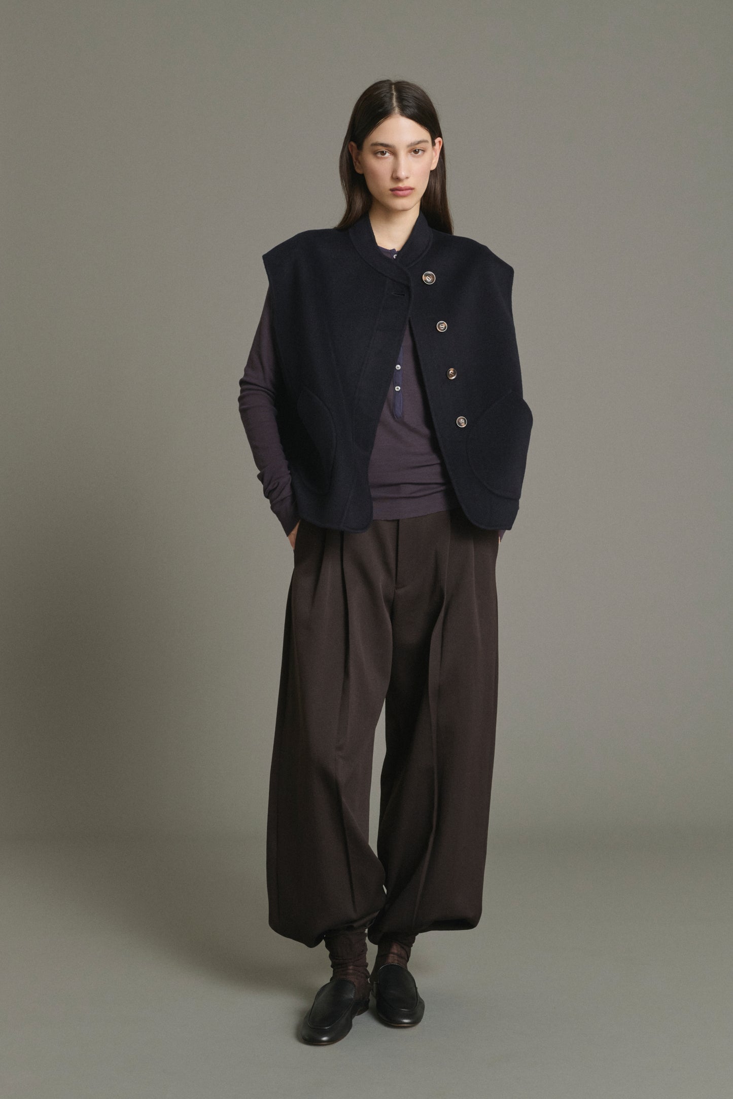 Giubbotto Adeline - Deep Navy Lana Donna - Soeur