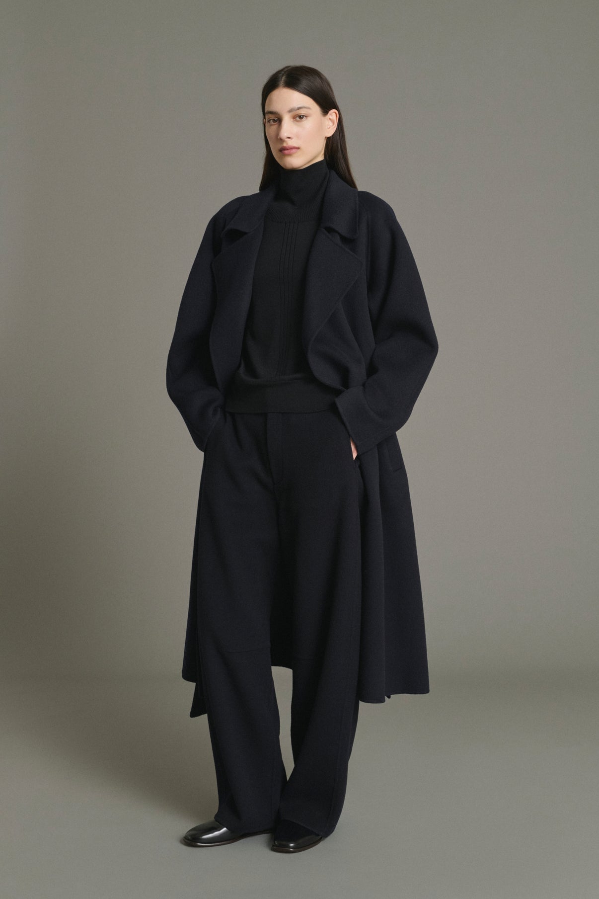 Mantel Harvard - Deep Navy - Wolle - Damen vue 1