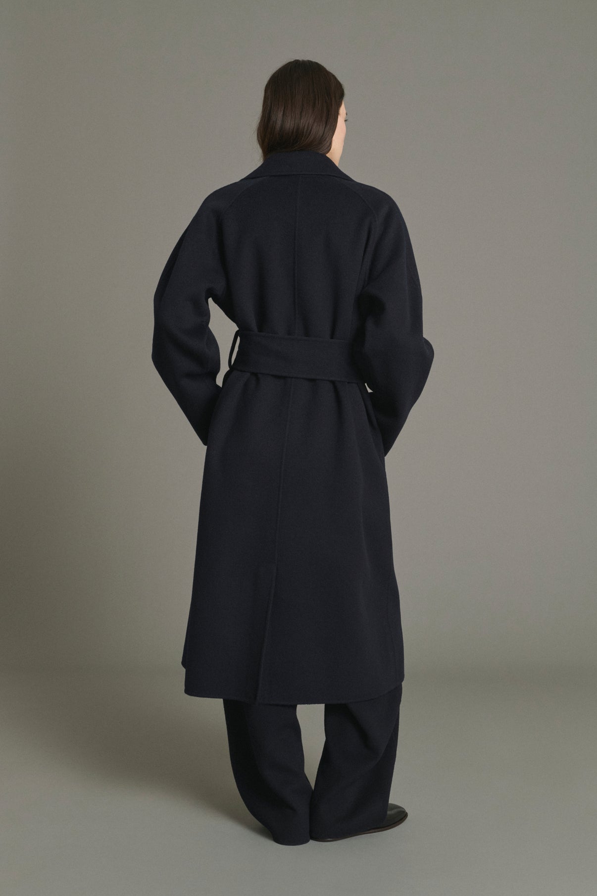 Mantel Harvard - Deep Navy - Wolle - Damen vue 2