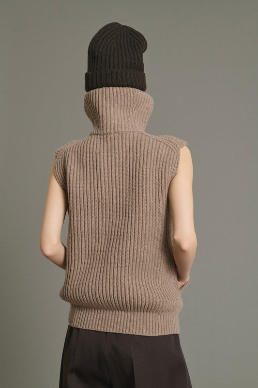 Veste Kristen - Beige Chiné - Laine Mérinos - Femme