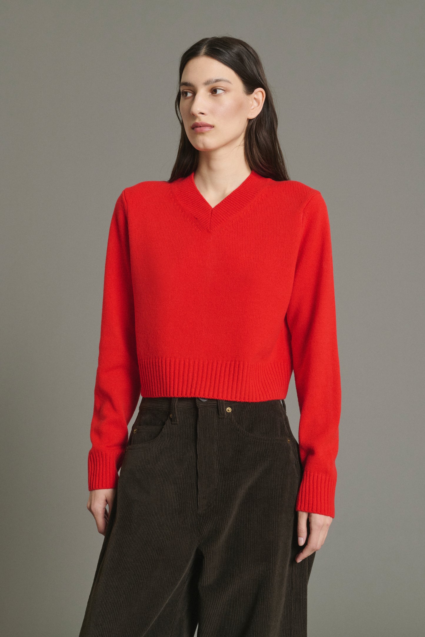 Pull Jonas - Rouge - Laine Mérinos - Femme