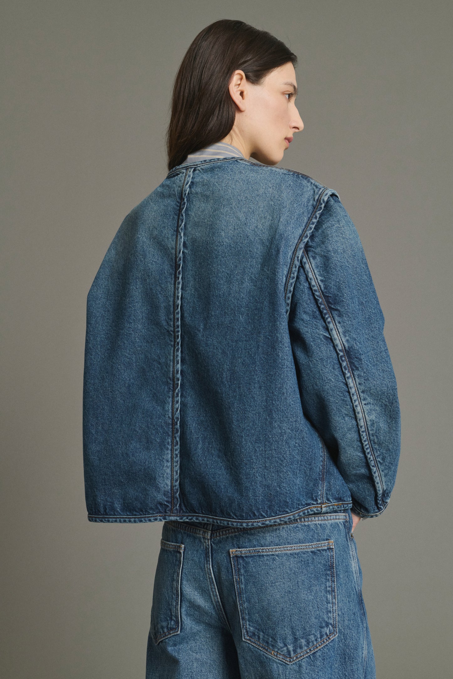 Jacke Agatha - Blaue Denim Baumwolle Damen - Soeur
