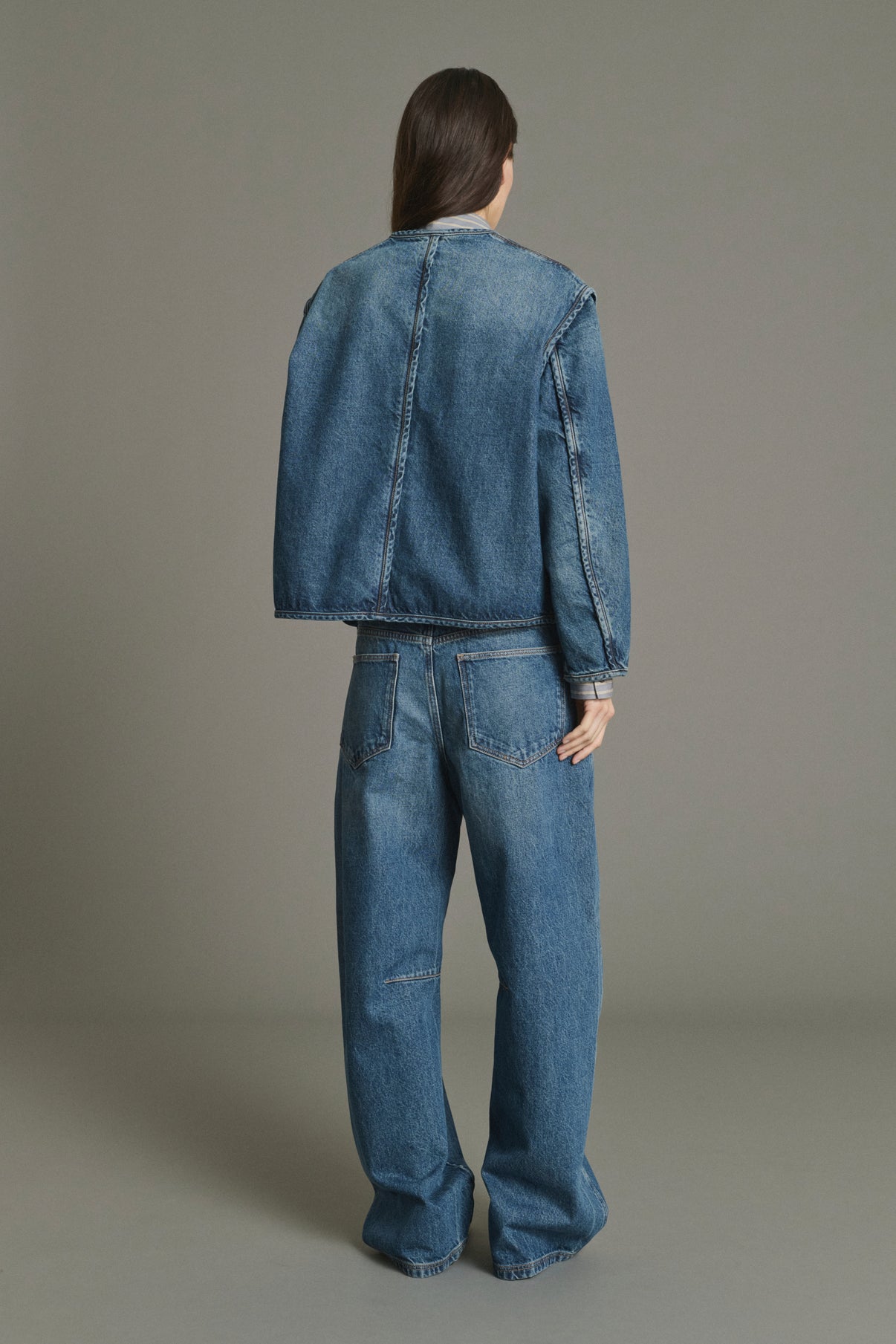Jacke Agatha - Blaue Denim Baumwolle Damen - Soeur vue 2