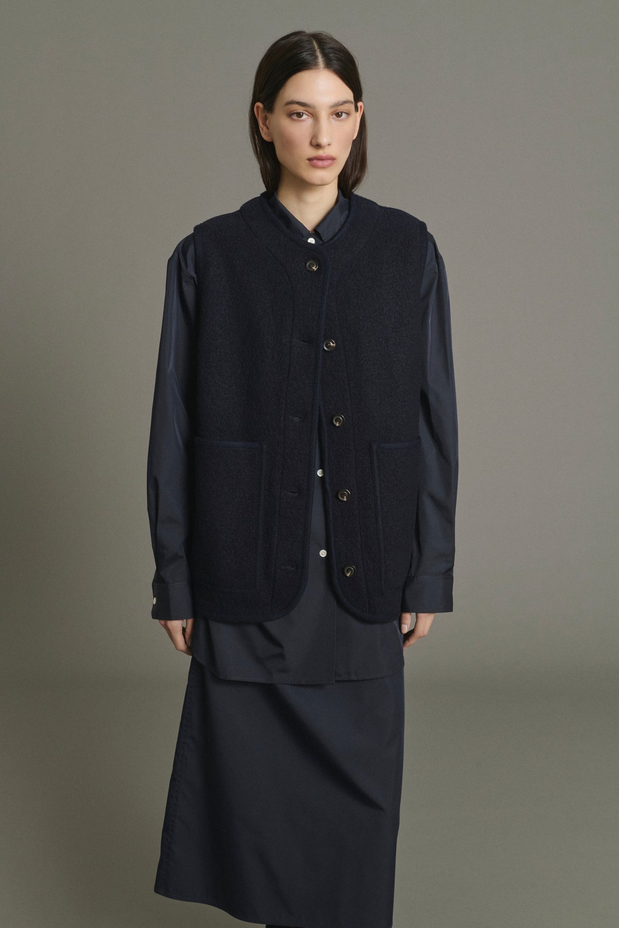 Giacca Chicago - Navy lana cotta donna - Soeur vue 3