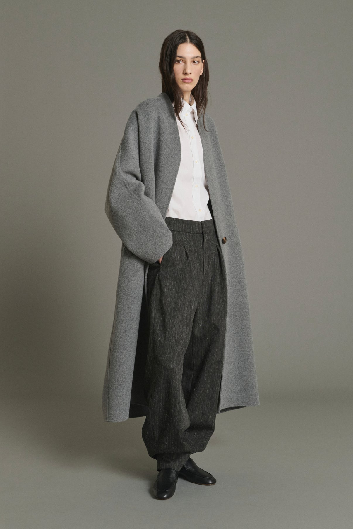Manteau Harrow - Gris Clair - Laine - Femme vue 1