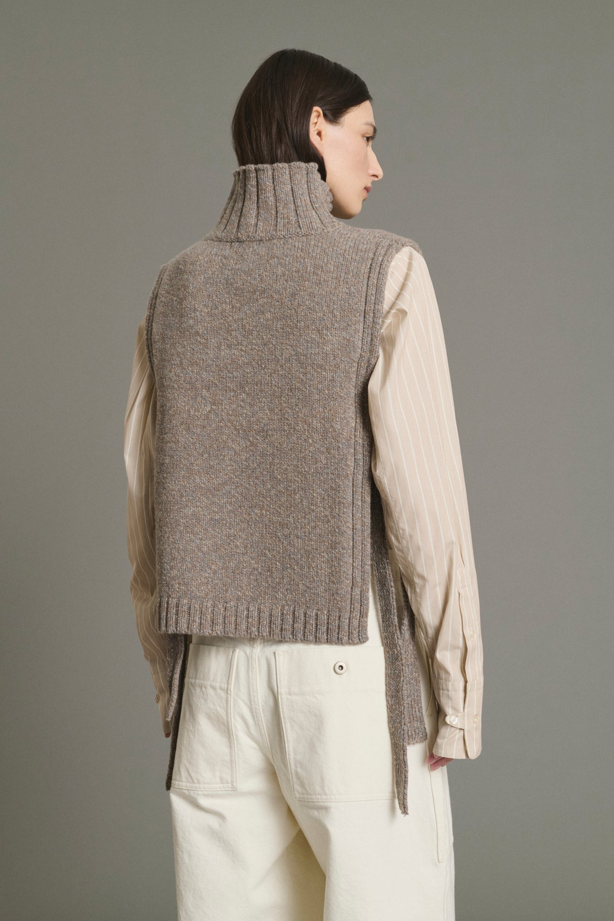 Maglione Or - Beige/Grigio - Lana - Donna vue 4