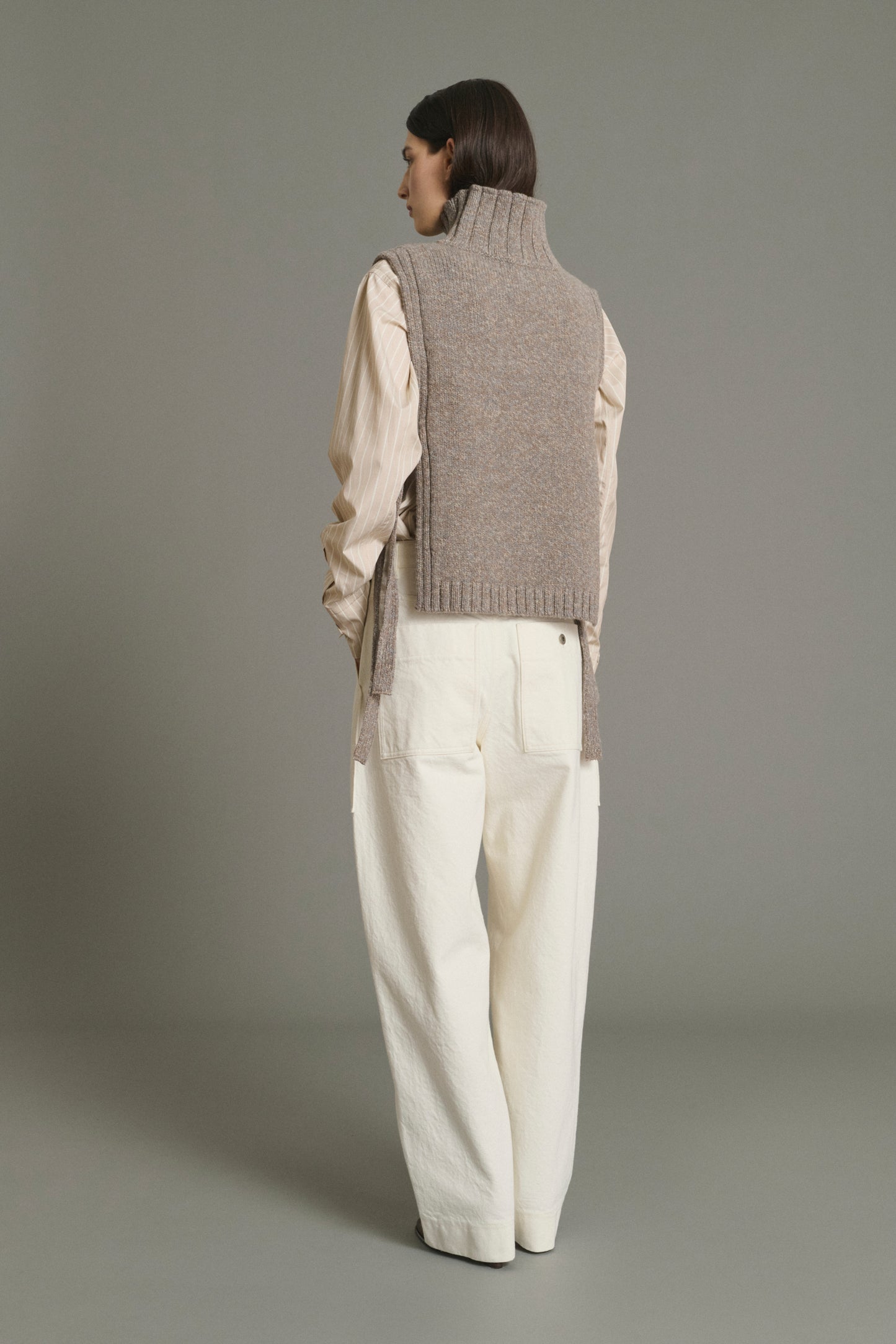 Maglione Or - Beige/Grigio - Lana - Donna
