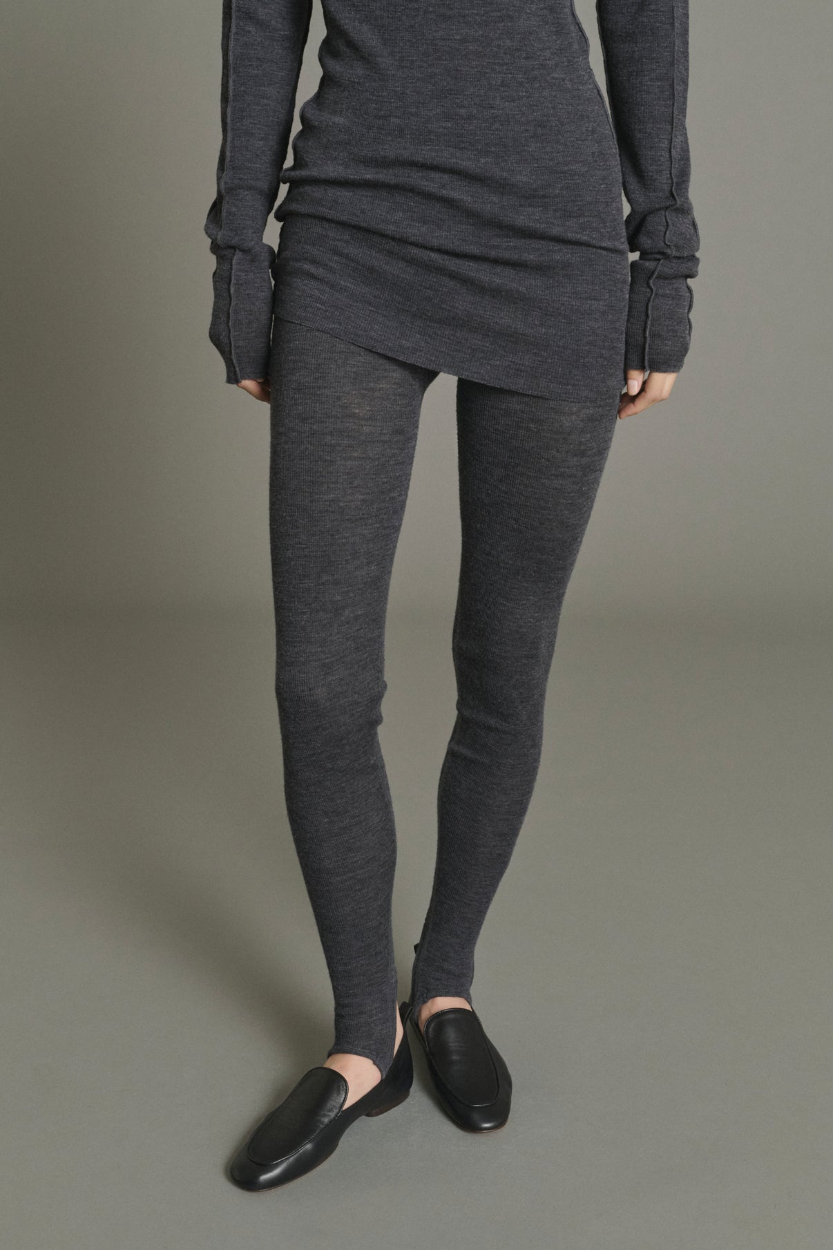 Legging Jen - Gris Anthracite - Laine - Femme vue 2