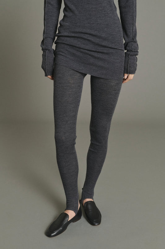 Legging Jen - Grigio Antracite - Lana - Donna