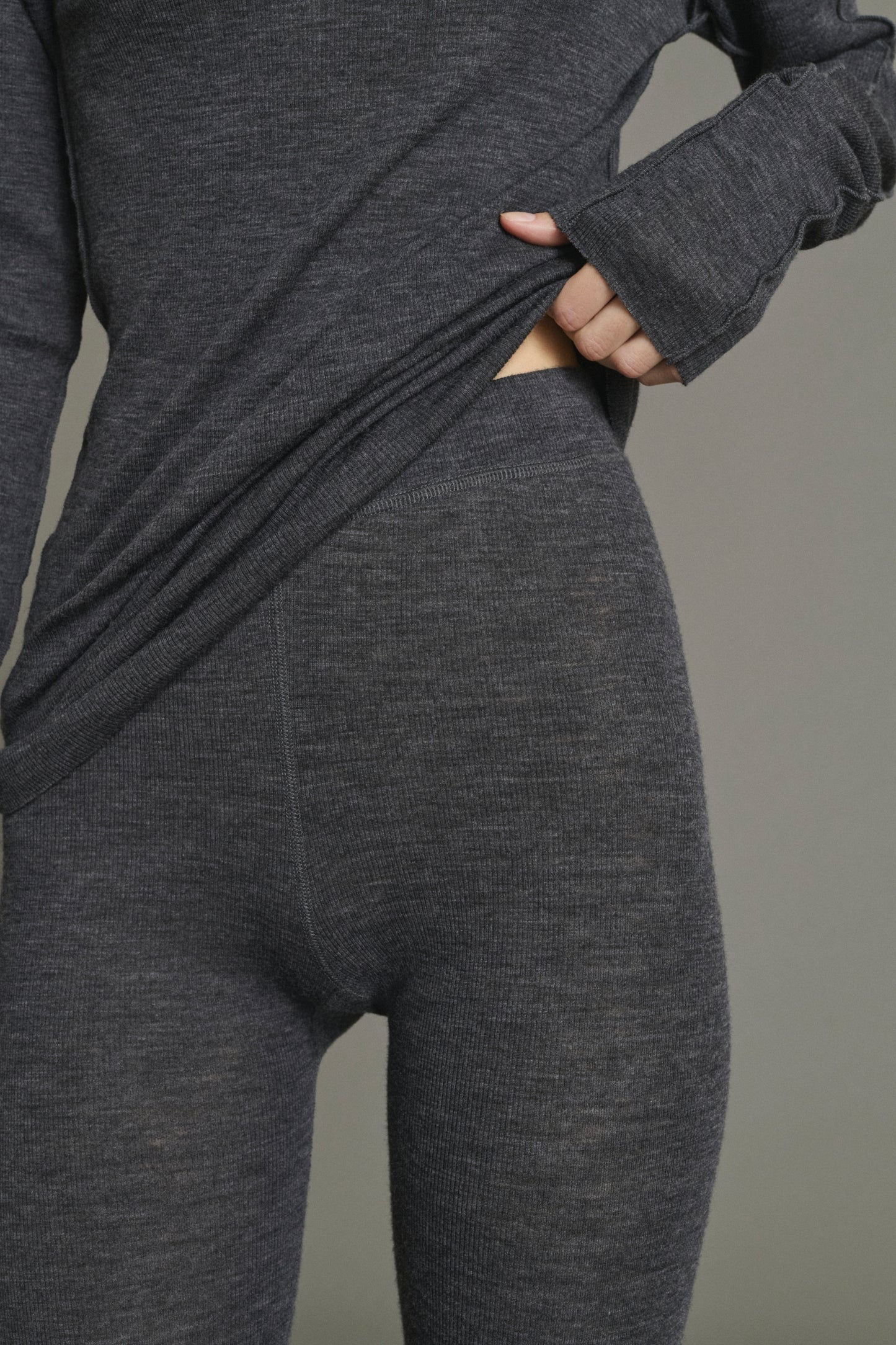 Legging Jen - Gris Anthracite - Laine - Femme