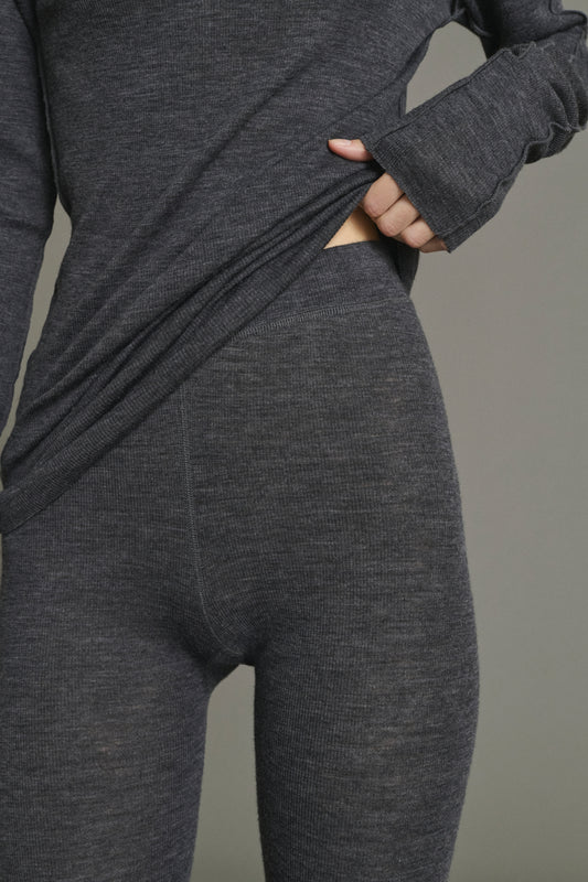 Legging Jen - Grigio Antracite - Lana - Donna
