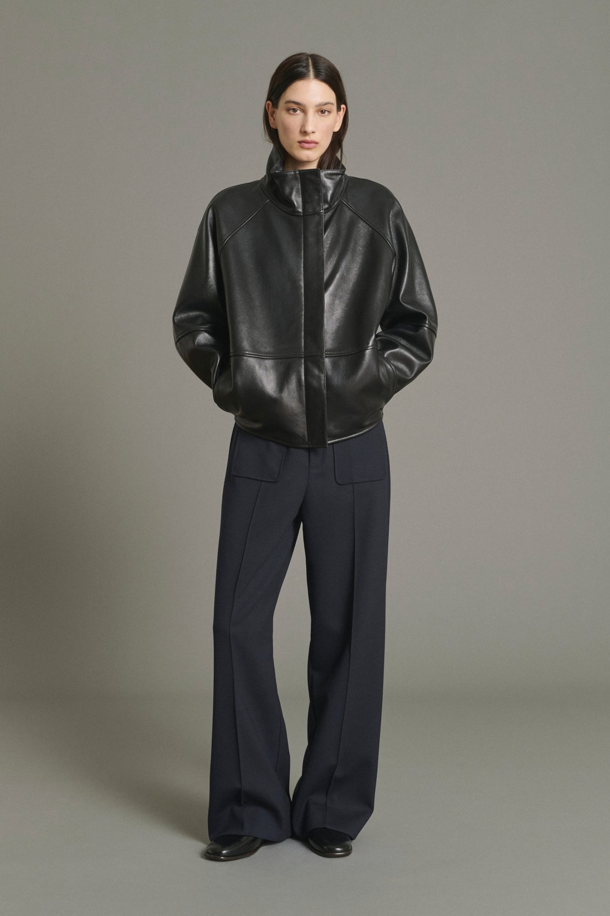 Pantaloni Harry - Navy Lana Svasato 7/8 Donna - Soeur vue 5
