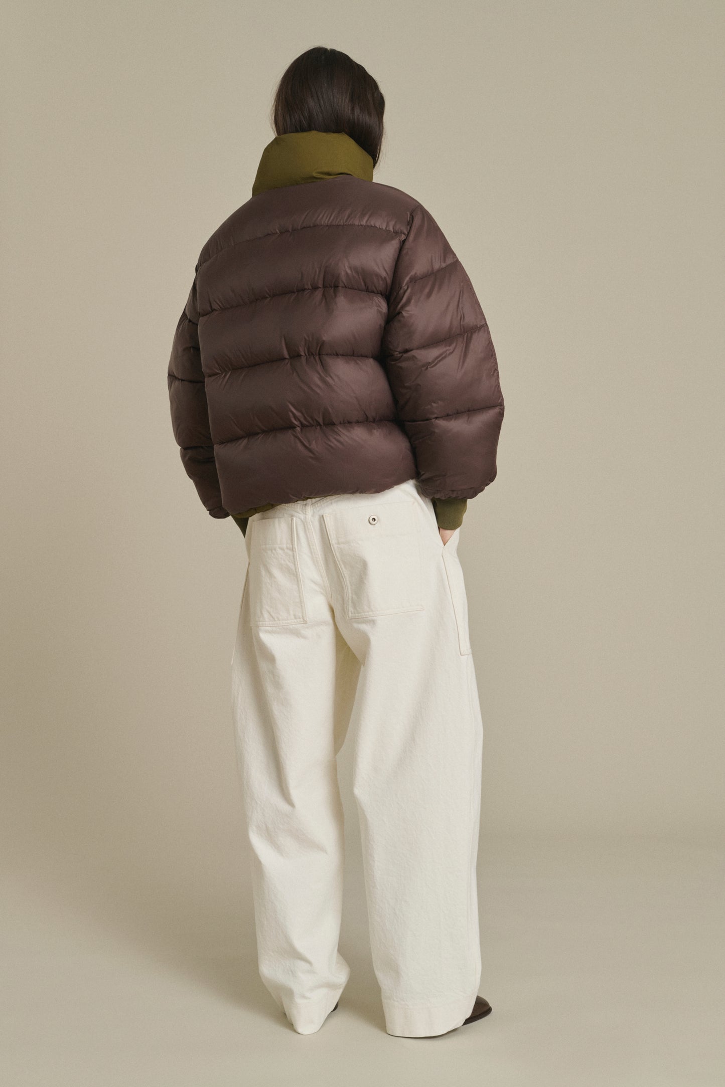 Daunenjacke Java – Khaki – Baumwolle – Damen