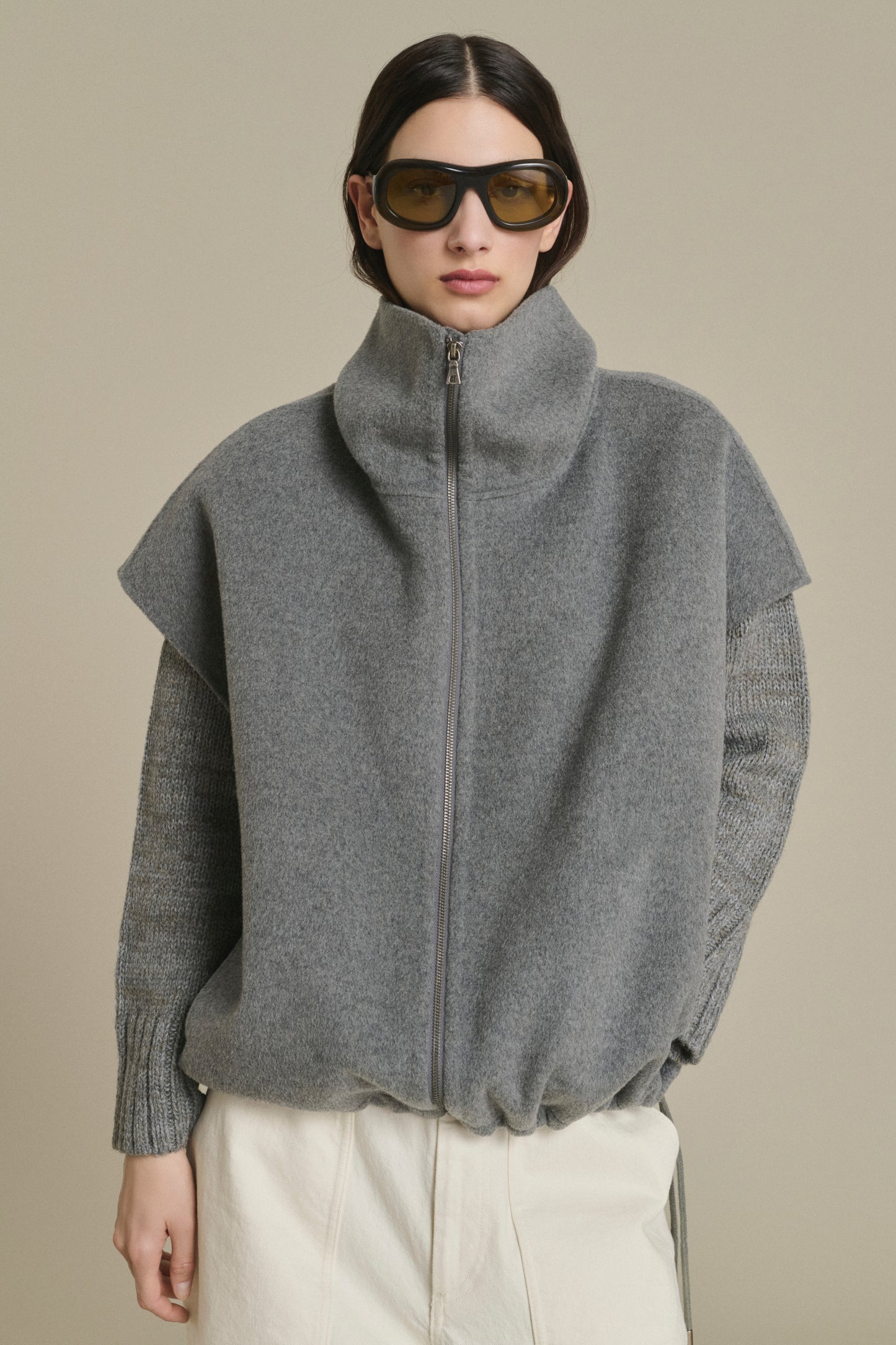 Blouson Juno - Gris Clair - Laine - Femme