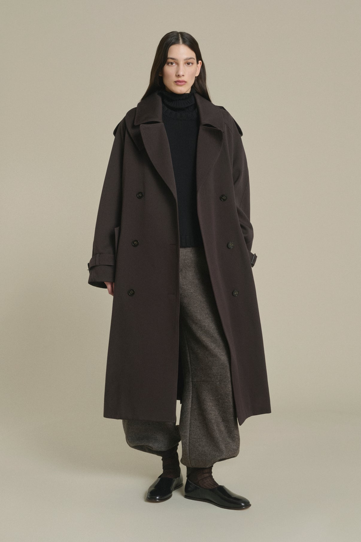 Cappotto Lazare - Ebano - Lana - Donna vue 1