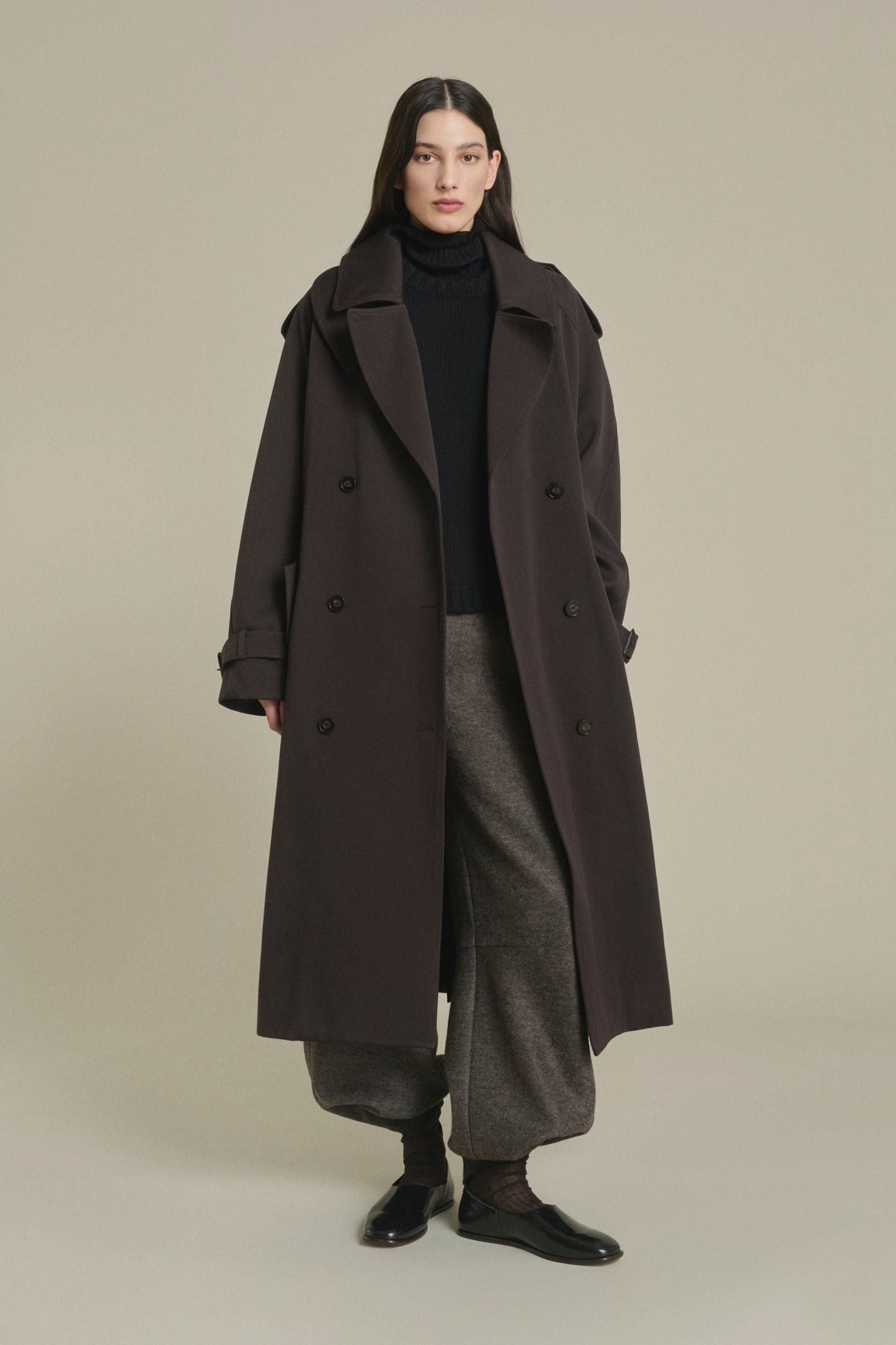 Cappotto Lazare - Ebano - Lana - Donna