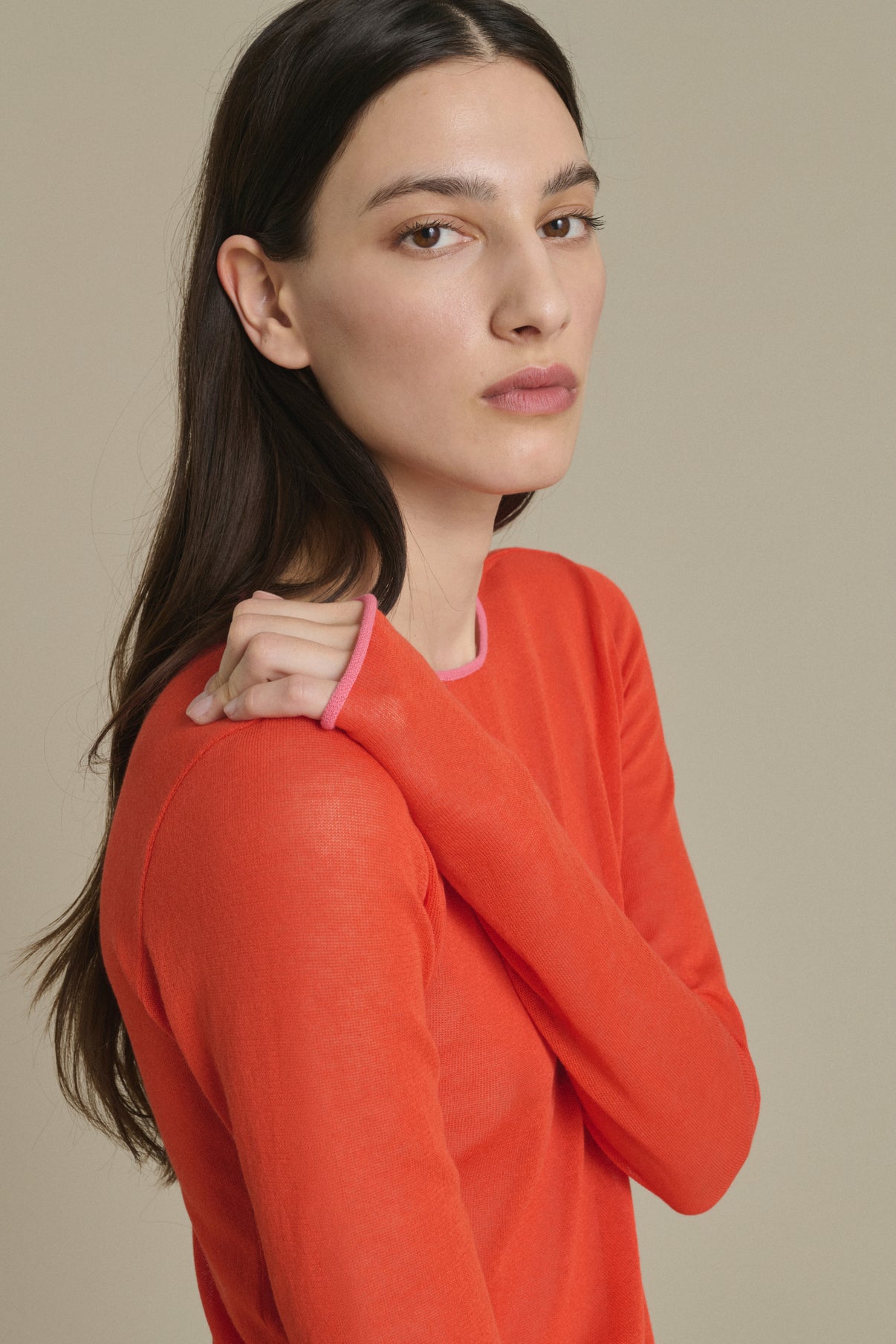Robe Irene mini rouge orangé en maille Soeur & TL180 - Soeur vue 4