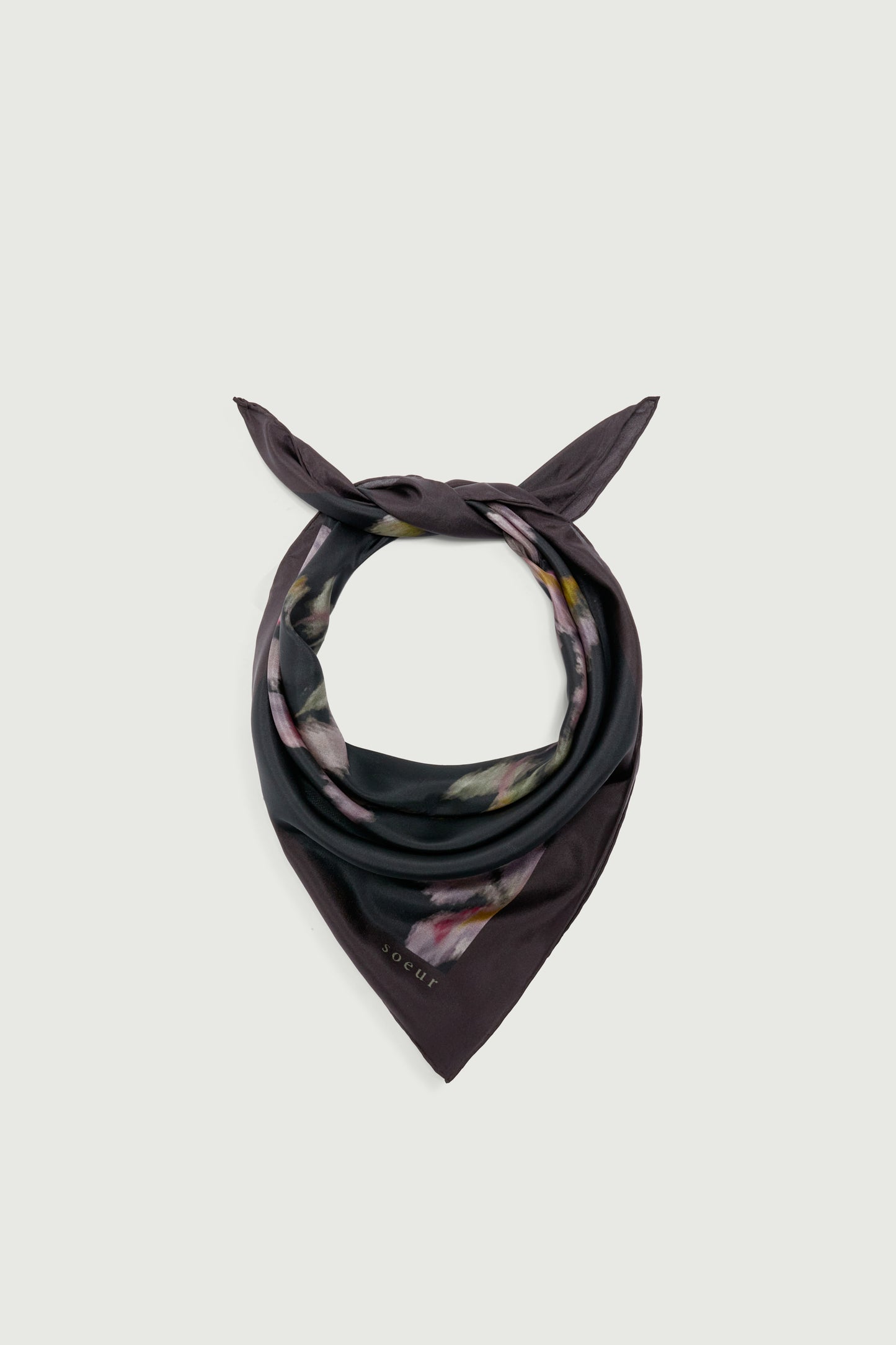 Sciarpa Capucine - Antracite/Viola - Seta - Donna