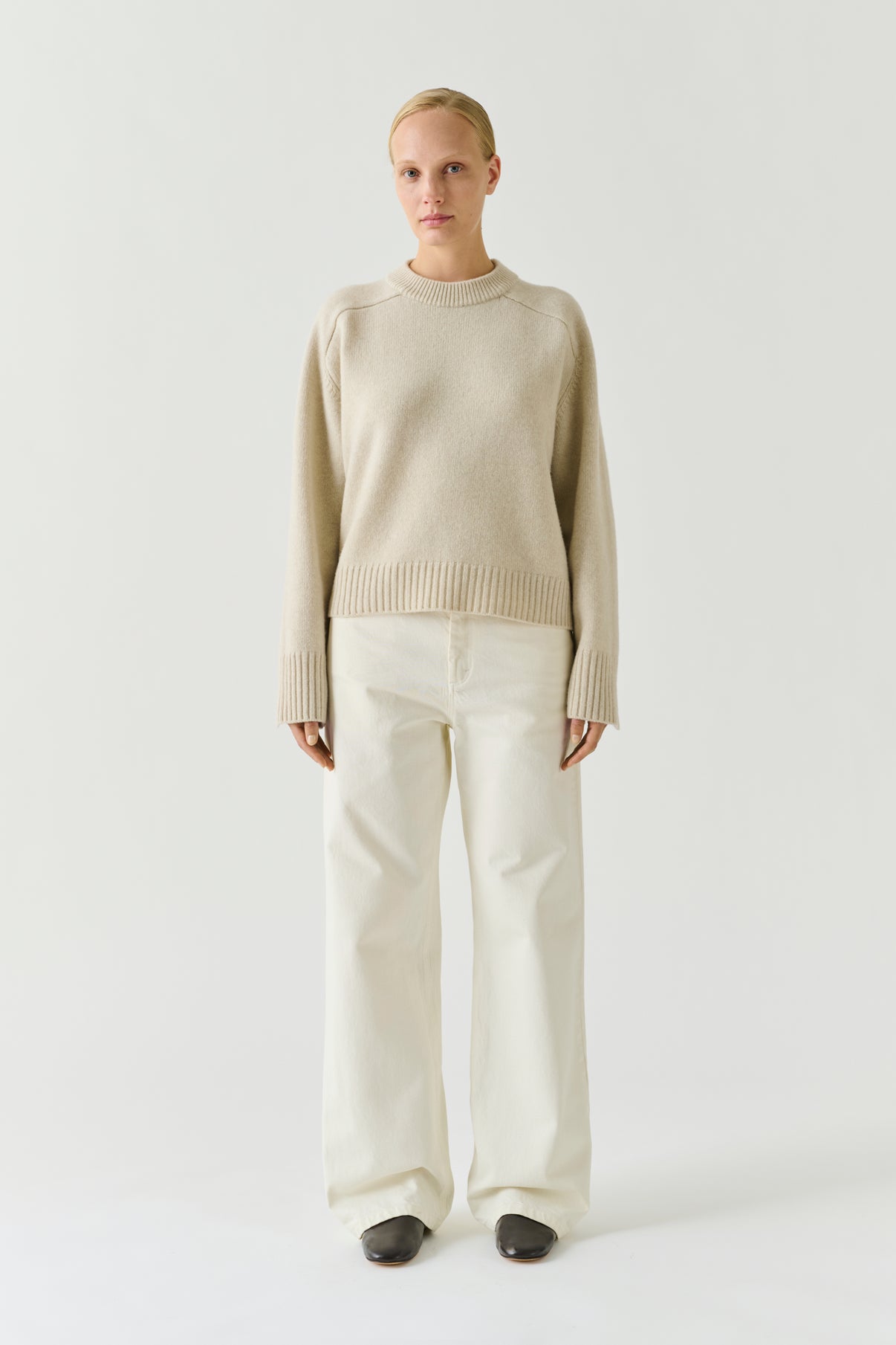 Pullover Will – Écru Meliert – Merinowolle – Damen vue 2