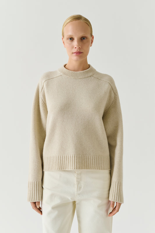 Pullover Will – Écru Chiné – Merinowolle – Damen