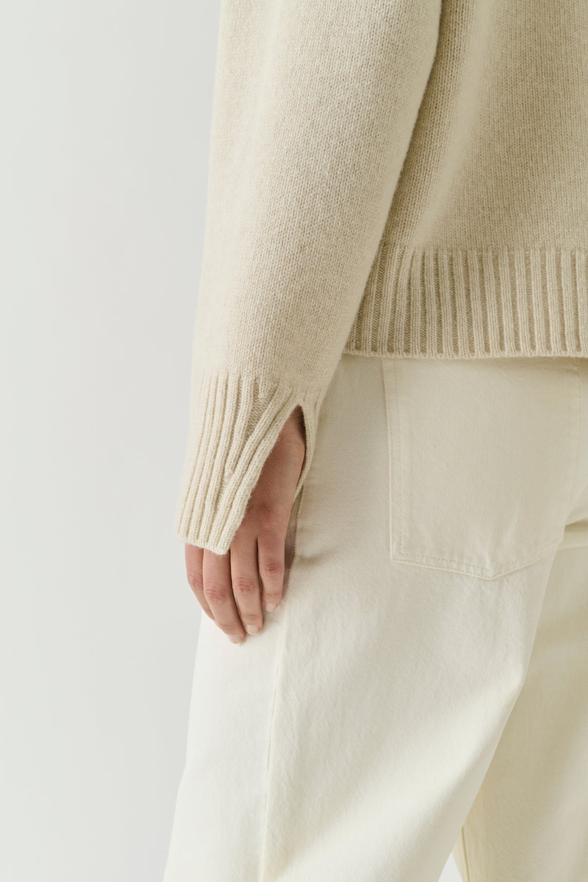 Pullover Will – Écru Chiné – Merinowolle – Damen vue 4