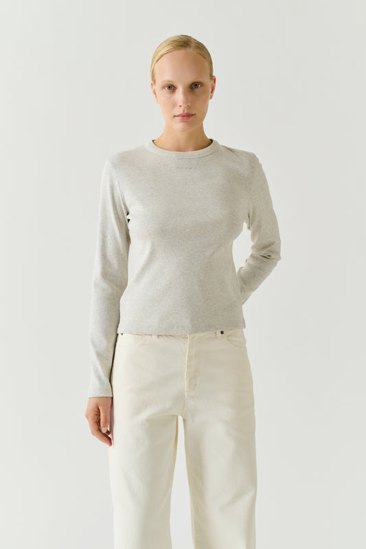 T-Shirt Flavie – Grau Chiné – Baumwolle – Damen