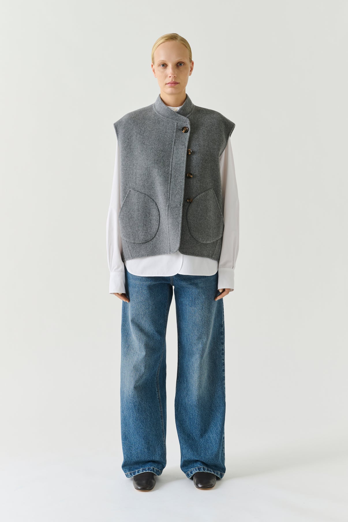 Giubbotto Adeline - Grigio Chiaro - Lana - Donna vue 2