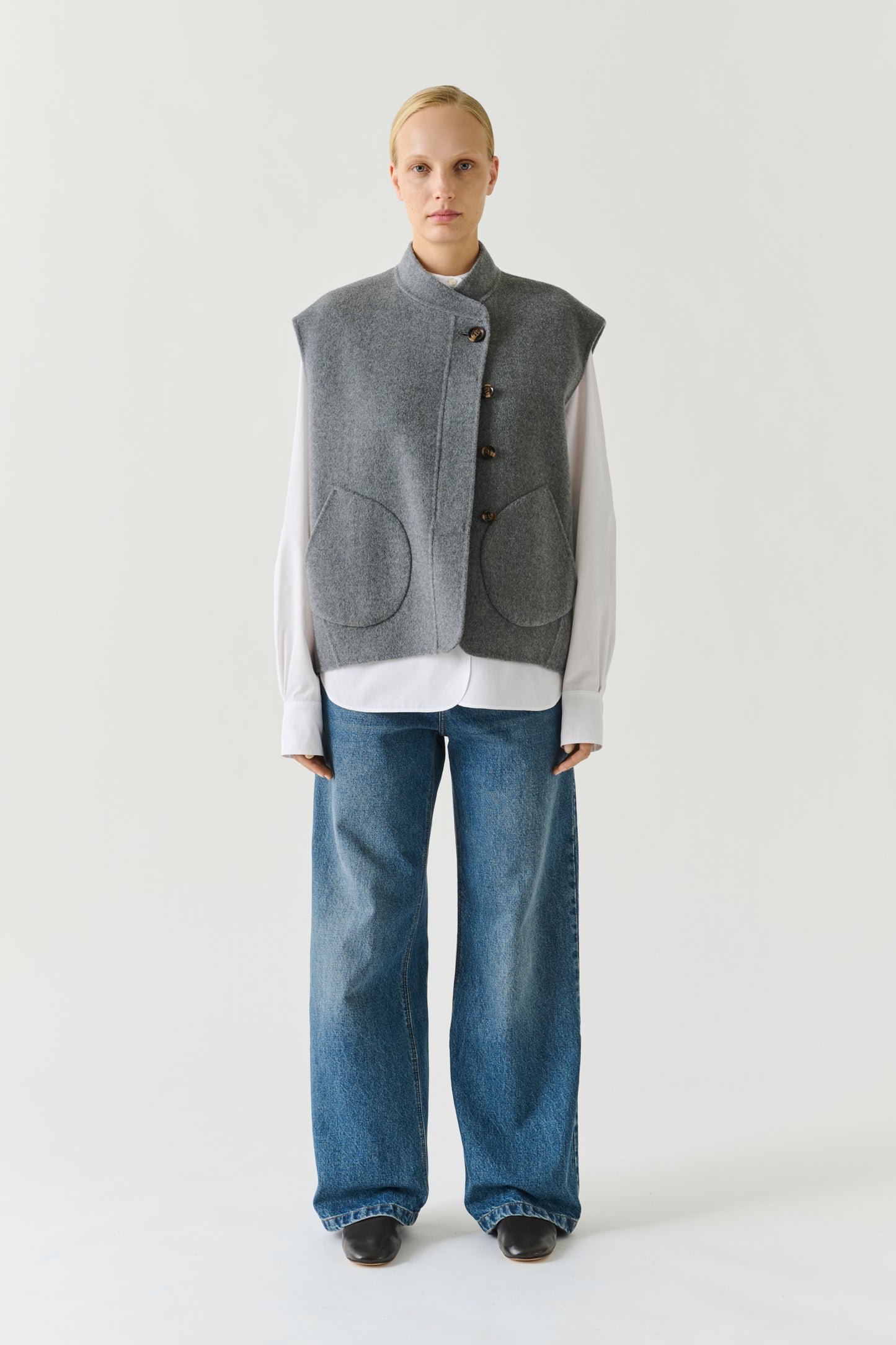 Giubbotto Adeline - Grigio Chiaro - Lana - Donna