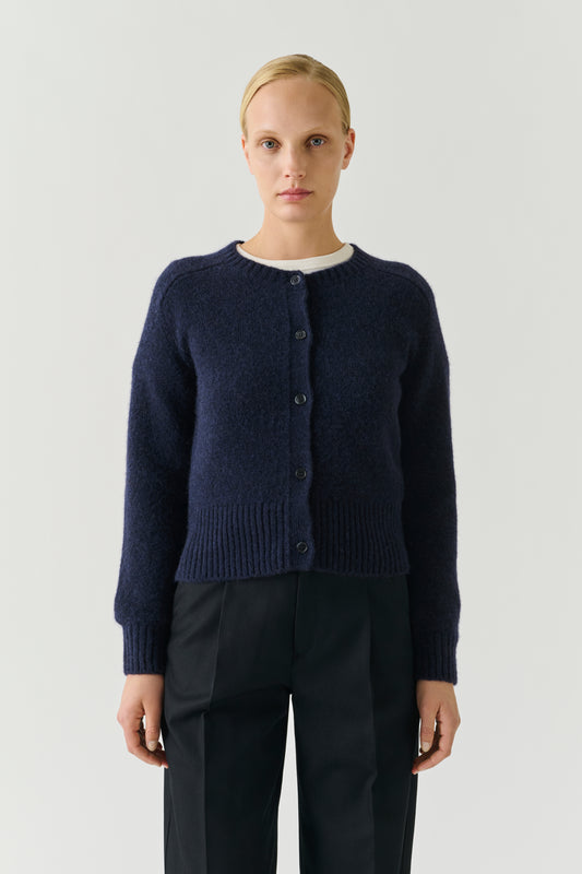 Cardigan Lyne – Marineblau – Wolle – Damen