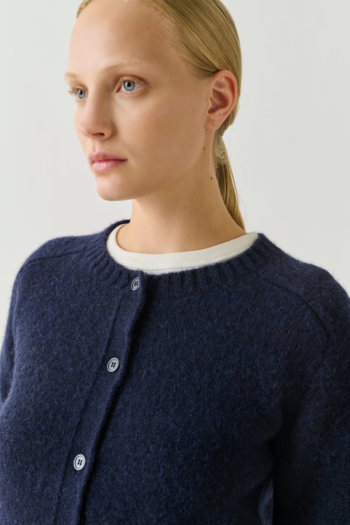 Cardigan Lyne – Marineblau – Wolle – Damen vue 3
