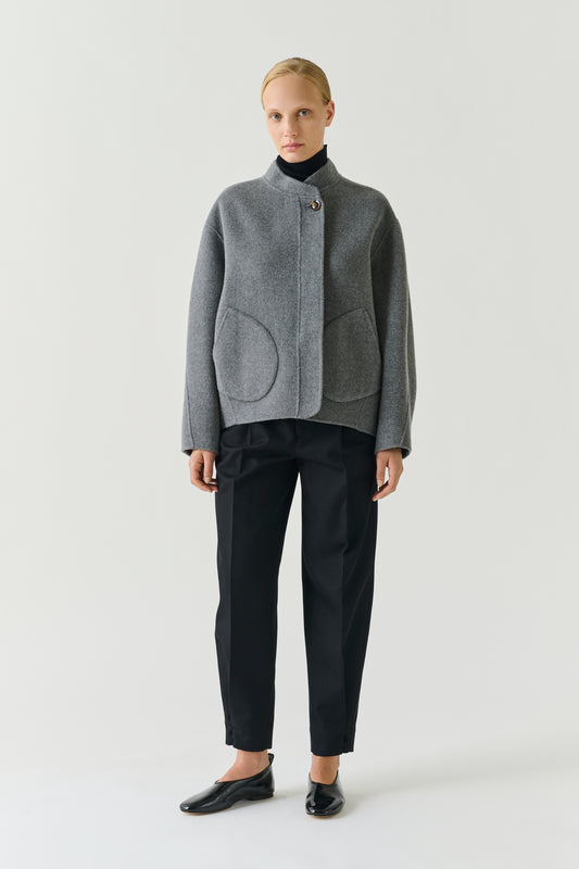 Cappotto Windsor - Grigio Chiaro - Lana - Donna