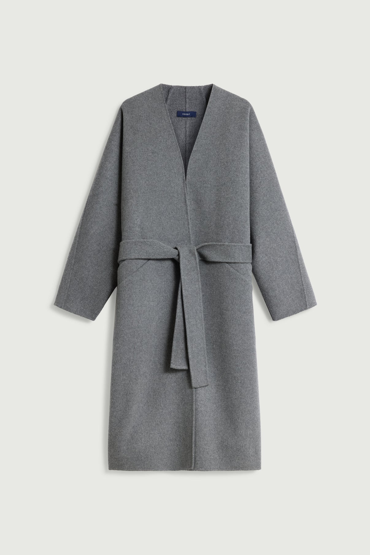 Manteau Harrow - Gris Clair - Laine - Femme vue 6